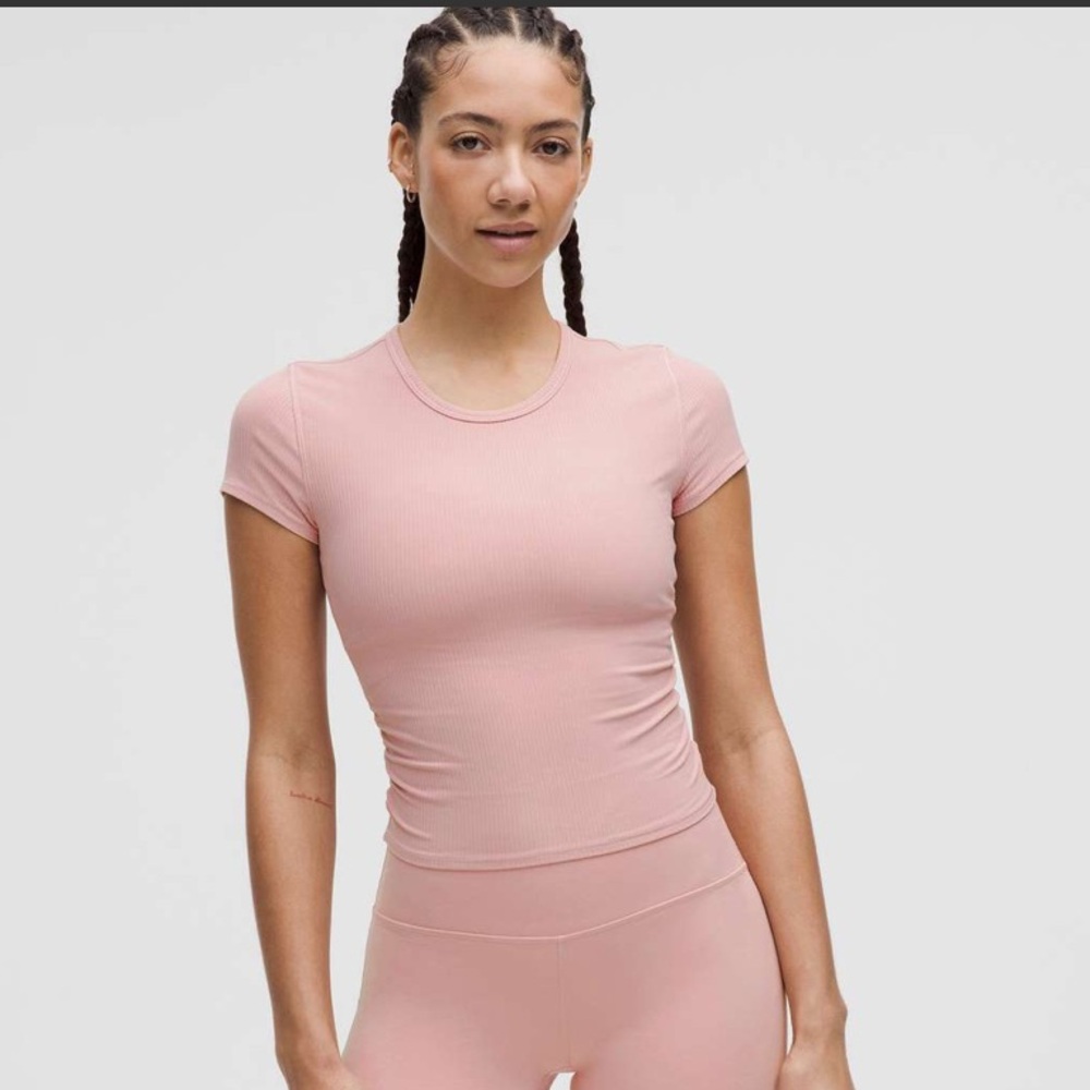 Lululemon All It Takes Back-Twist Rib Short Sleeve | Size 12 - Picture 6 of 8